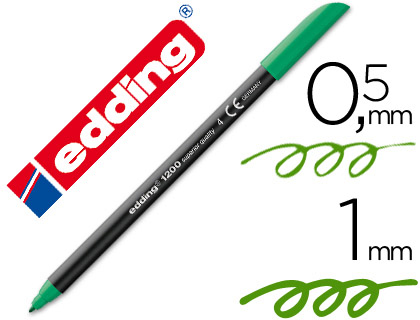 Rotulador edding 1200 tinta verde